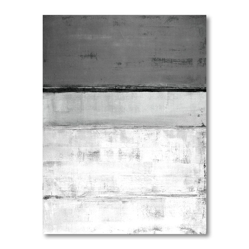 Contemporary White and Gray Abstract Oil Painting for Modern Home Decor
