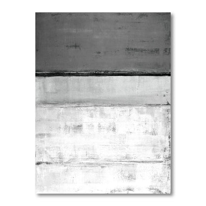 Contemporary White and Gray Abstract Oil Painting for Modern Home Decor