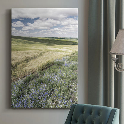 Serene Wildflower Fields Landscape Oil Painting for Home Decor