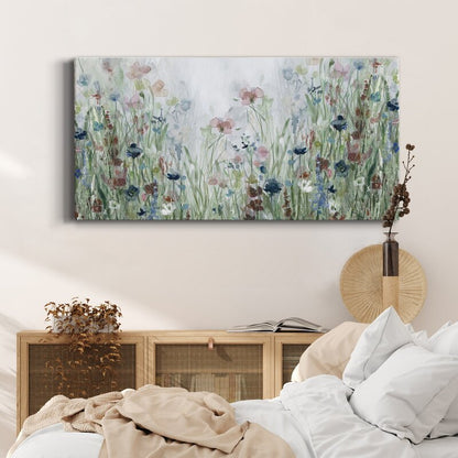 Serene Wildflower Meadow Oil Painting Perfect for Home D√©cor