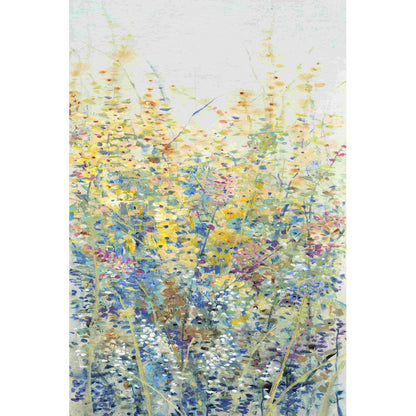 Vibrant Wildflower Landscape Oil Painting