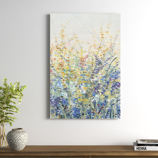 Colorful Wildflower Landscape Oil Painting