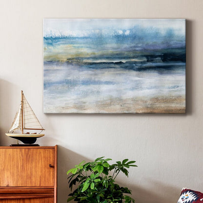 Serene Seascape Oil Painting Wall Art - Tranquil Wind and Water Abstract Design