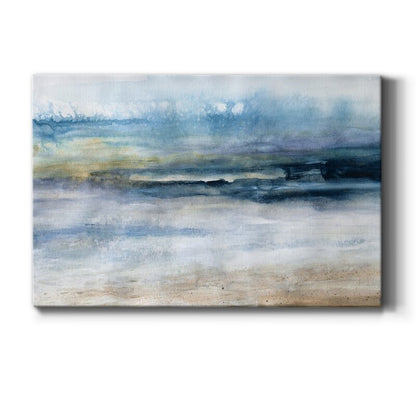 Serene Seascape Oil Painting Wall Art - Tranquil Wind and Water Abstract Design