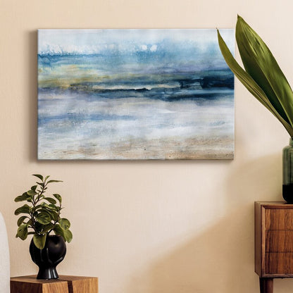 Serene Seascape Oil Painting Wall Art - Tranquil Wind and Water Abstract Design
