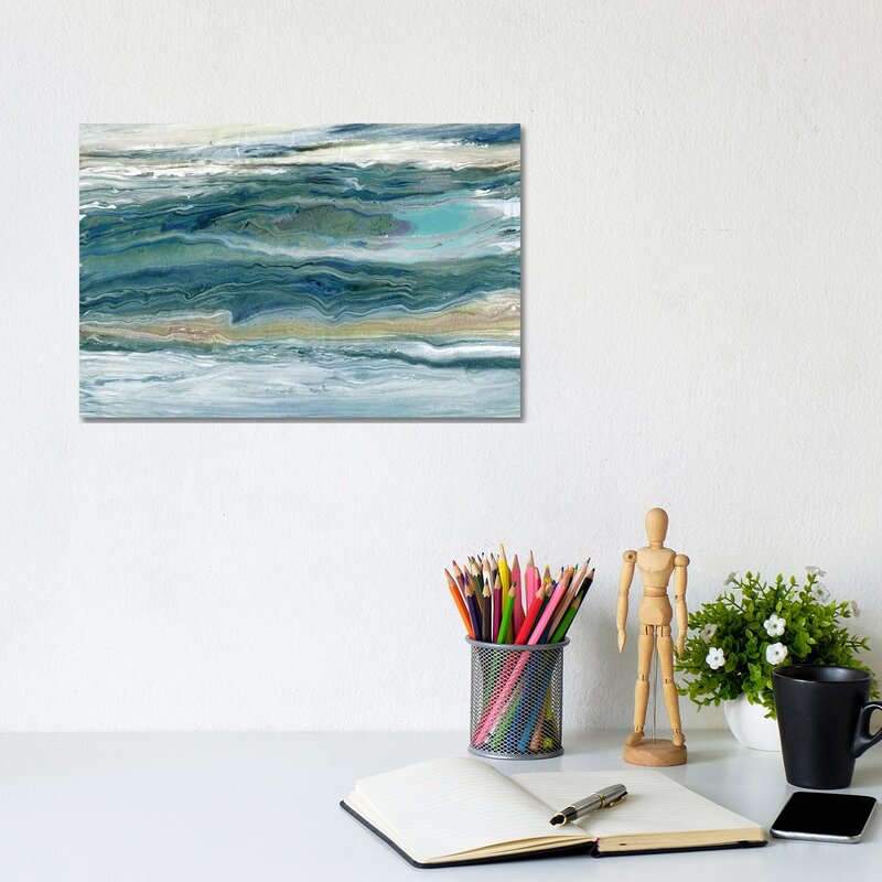 Serene Ocean Waves Oil Painting