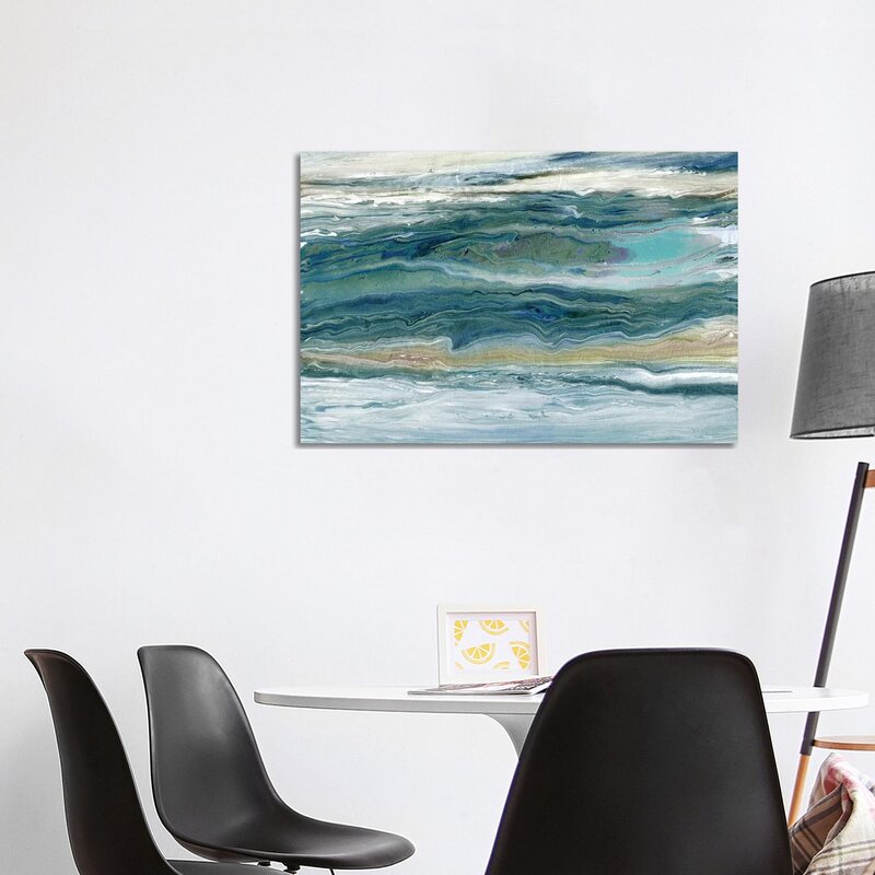 Serene Ocean Waves Oil Painting