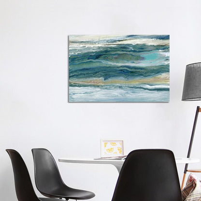 Serene Ocean Waves Oil Painting