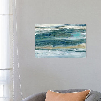 Serene Ocean Waves Oil Painting