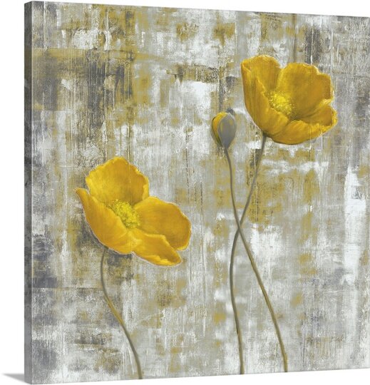 Vibrant Yellow Floral Oil Painting for Bright Home Décor