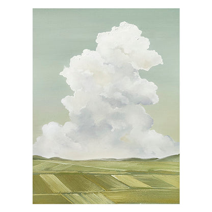 Meadow Cloud Field Farmhouse Walk Hike Oil Painting 230PW