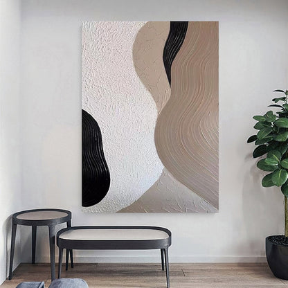 Abstract Serenity Swirls Oil Painting for Modern Home Decor and Relaxation