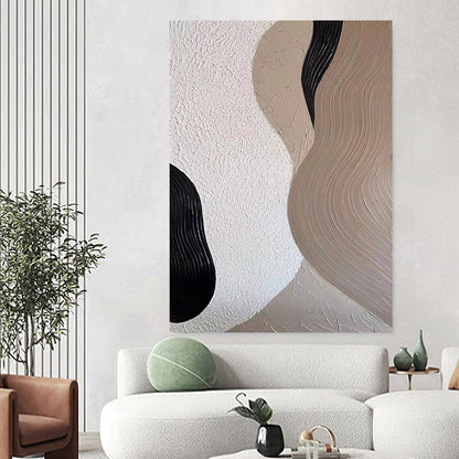 Abstract Serenity Swirls Oil Painting for Modern Home Decor and Relaxation