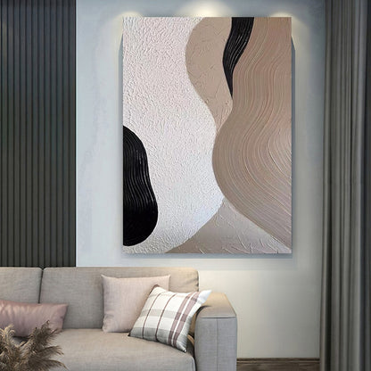 Abstract Serenity Swirls Oil Painting for Modern Home Decor and Relaxation