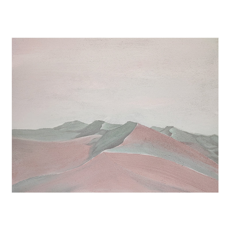 Pink Fields Mountain Scenic Landscape Oil P:ainting 256PW