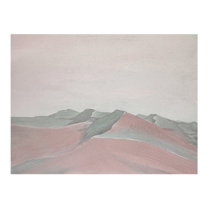 Pink Fields Mountain Scenic Landscape Oil P:ainting 256PW