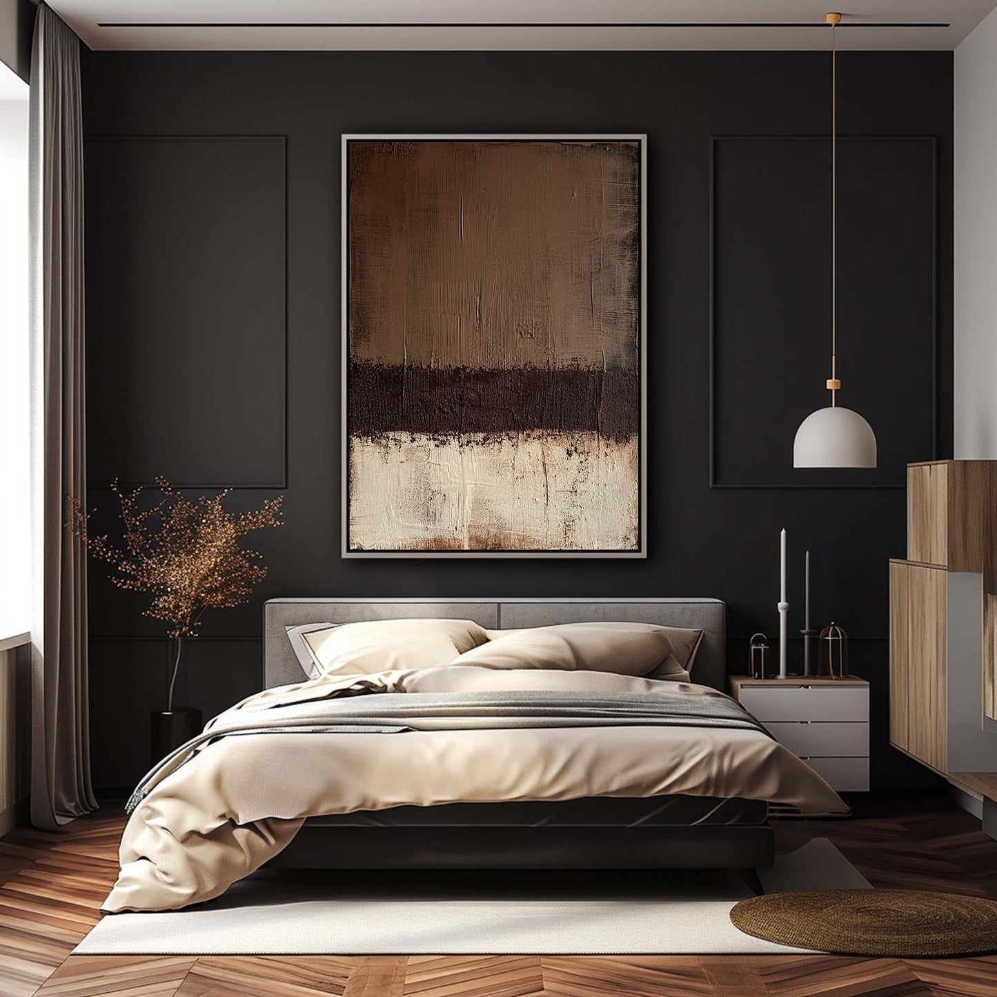 Elegant Minimalist Abstract Oil Painting for Modern Home Decor