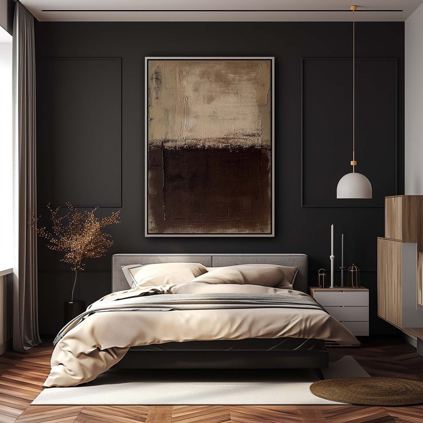 Elegant Minimalist Abstract Oil Painting for Modern Home Decor