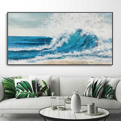 Stunning Ocean Wave Painting for Minimalist Beach Decor