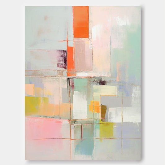 Vibrant Abstract Oil Painting for Modern Home Decor and Art Enthusiasts