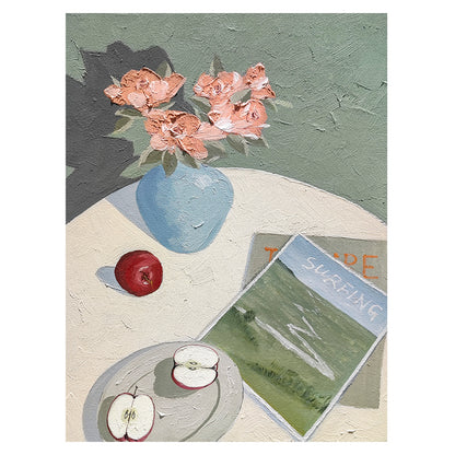 Still Life Floral Vase Tabletop Oil Painting 279PW