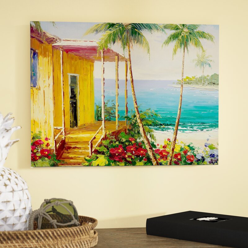 Vibrant Palm Harbor Coastal Landscape Oil Painting on Canvas