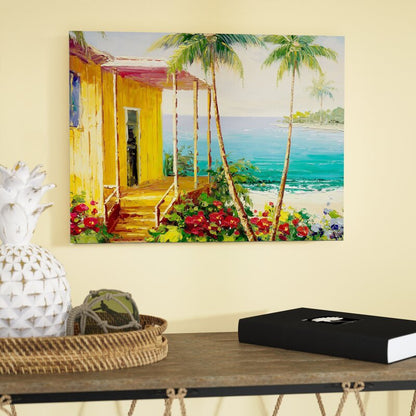 Vibrant Palm Harbor Coastal Landscape Oil Painting on Canvas