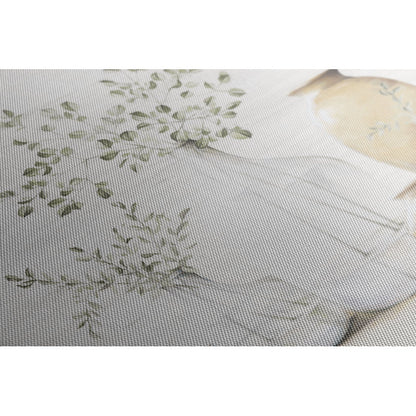 Sage Green Floral Jars Canvas Art | Neutral Decor for Home and Office Walls