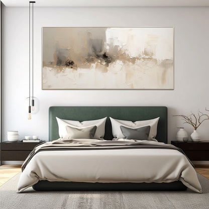 Elegant Minimalist Abstract Oil Painting in Neutral Tones for Modern D√©cor