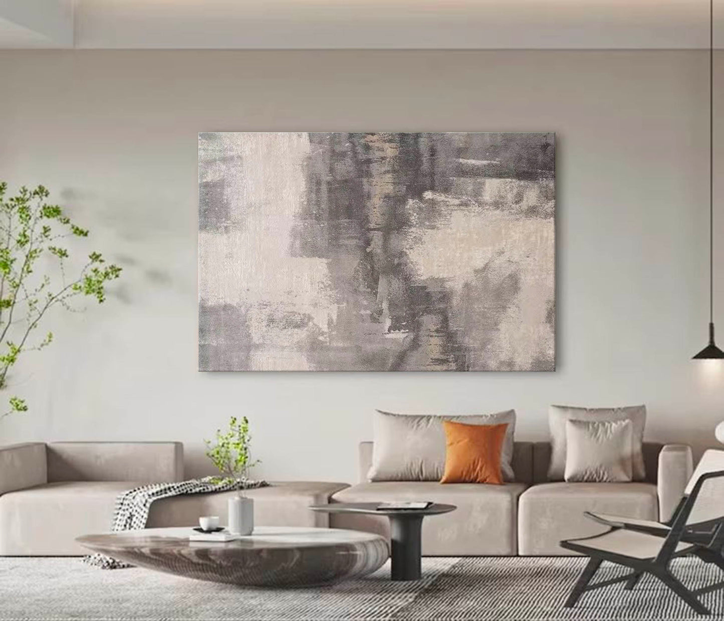 Elegant Minimalist Abstract Oil Painting for Modern Home D√©cor