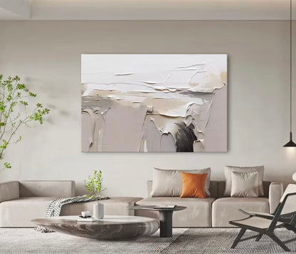 Elegant Minimalist Abstract Oil Painting for Modern Home Decor