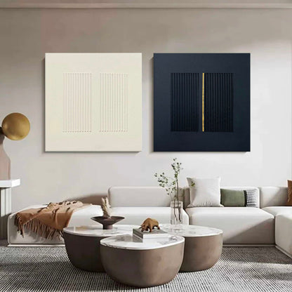 Elegant Minimalist Line Art Oil Painting for Contemporary Home Decor
