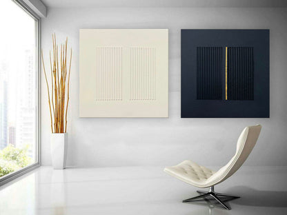 Elegant Minimalist Line Art Oil Painting for Contemporary Home Decor
