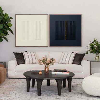 Elegant Minimalist Line Art Oil Painting for Contemporary Home Decor