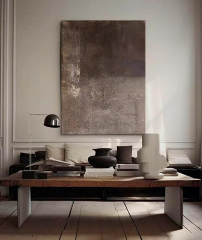Elegant Minimalist Abstract Oil Painting for Modern Home Decor