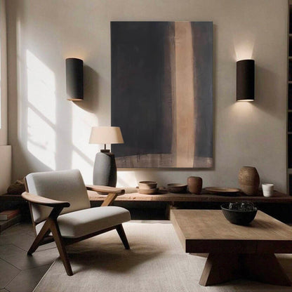Elegant Minimalist Abstract Oil Painting for Modern Home Decor