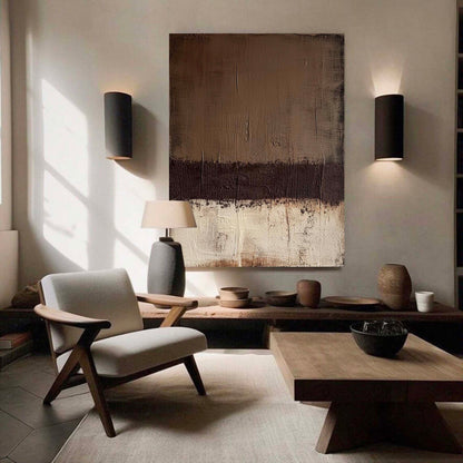 Elegant Minimalist Abstract Oil Painting for Modern Home Decor