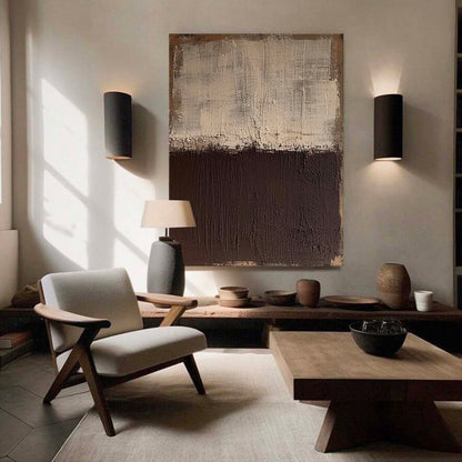 Elegant Minimalist Abstract Oil Painting for Modern Home Decor