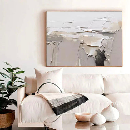 Elegant Minimalist Abstract Oil Painting for Modern Home Decor