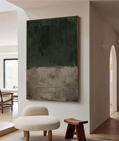 Serene Green and Neutral Abstract Art for Modern Home Decor