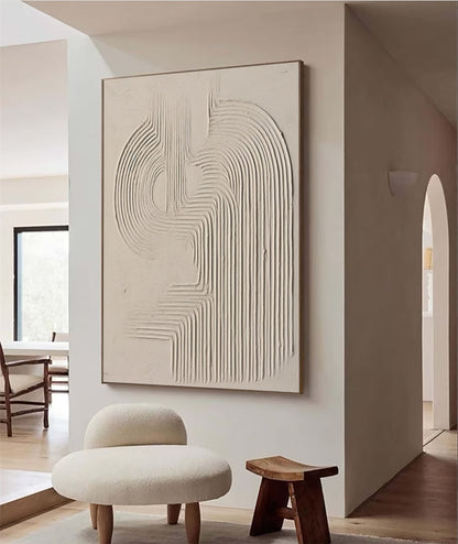 Contemporary Abstract Textured Oil Painting for Modern Home Decor