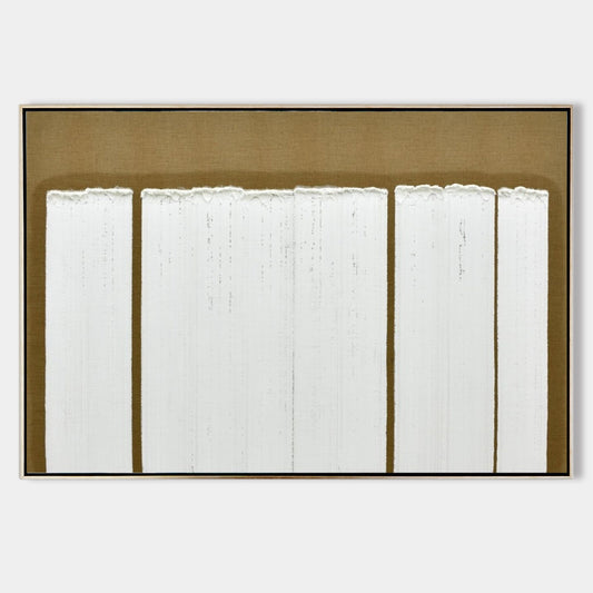 Elegant Wabi-Sabi Minimalist Oil Painting for Serene Home Decor