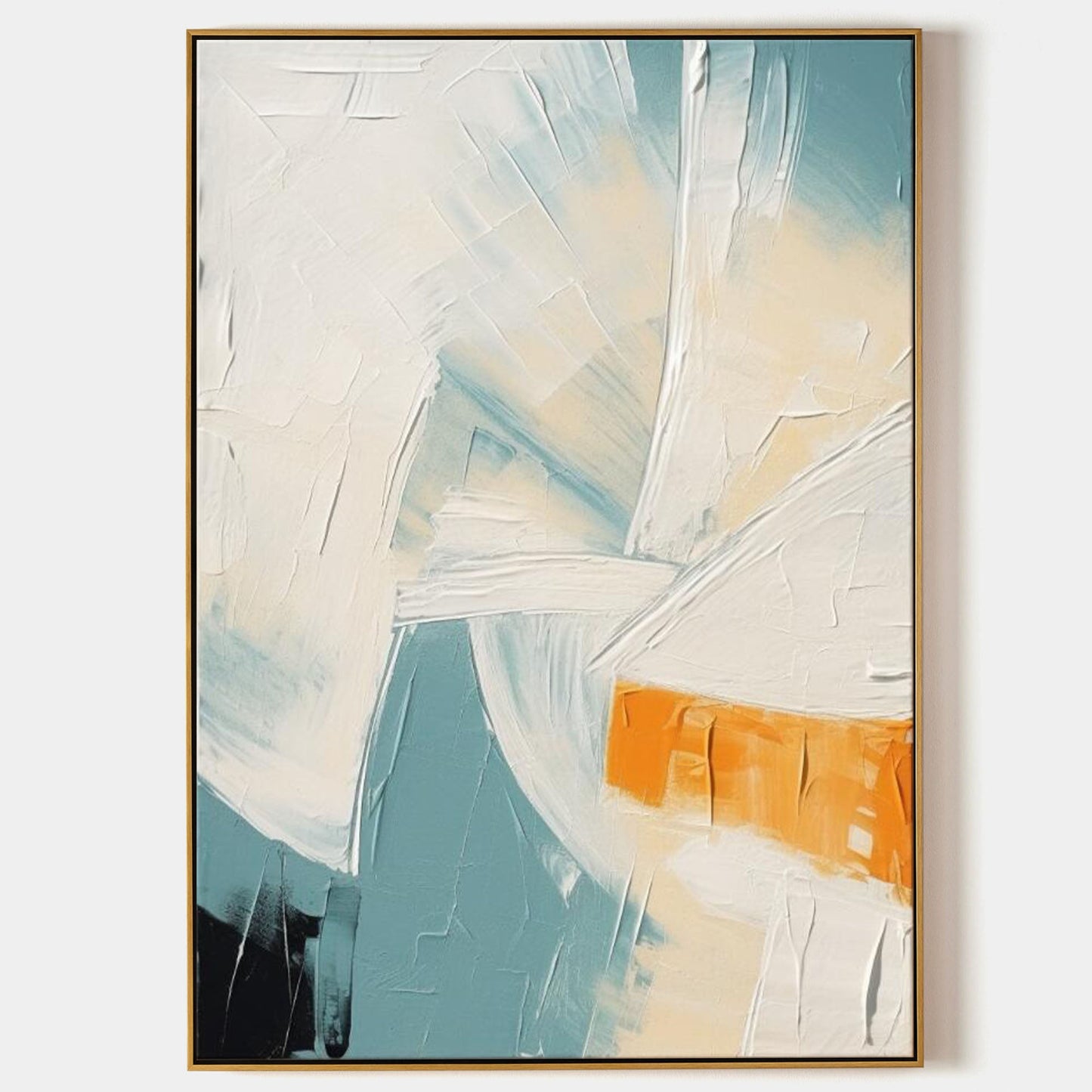 Abstract Contemporary Oil Painting with Soft Colors and Minimalist Design