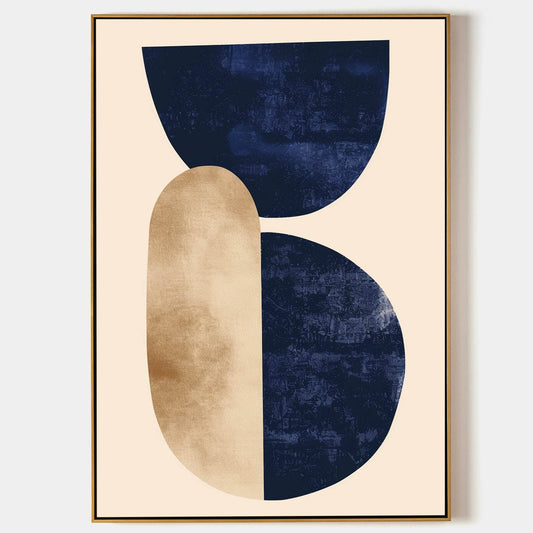 Contemporary Geometric Abstract Oil Painting for Modern Home Decor