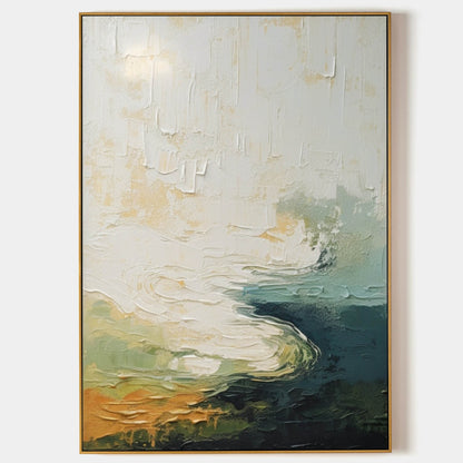 Abstract Landscape Oil Painting in Vibrant Multi-Colored Textures