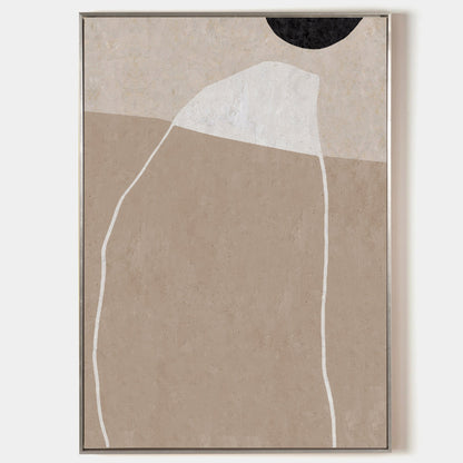 Contemporary Beige Abstract Oil Painting for Modern Home D√©cor