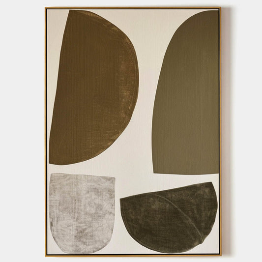 Contemporary Geometric Abstract Oil Painting for Modern Home Decor