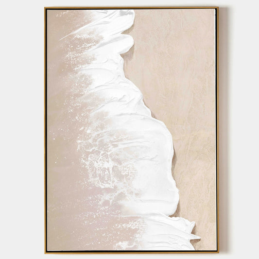 Abstract Textured Oil Painting in Soft Neutral Tones for Modern Interiors