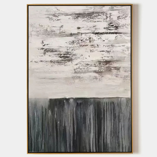Minimalist Abstract Oil Painting for Modern Home Decor