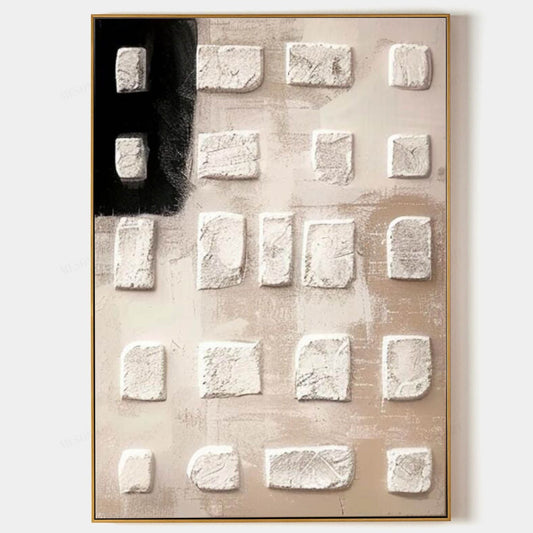 Minimalist Wabi-Sabi Textured Wall Art for Modern Home Decor